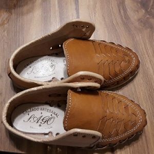 Toddler Boy Leather Mexican shoes size 10c